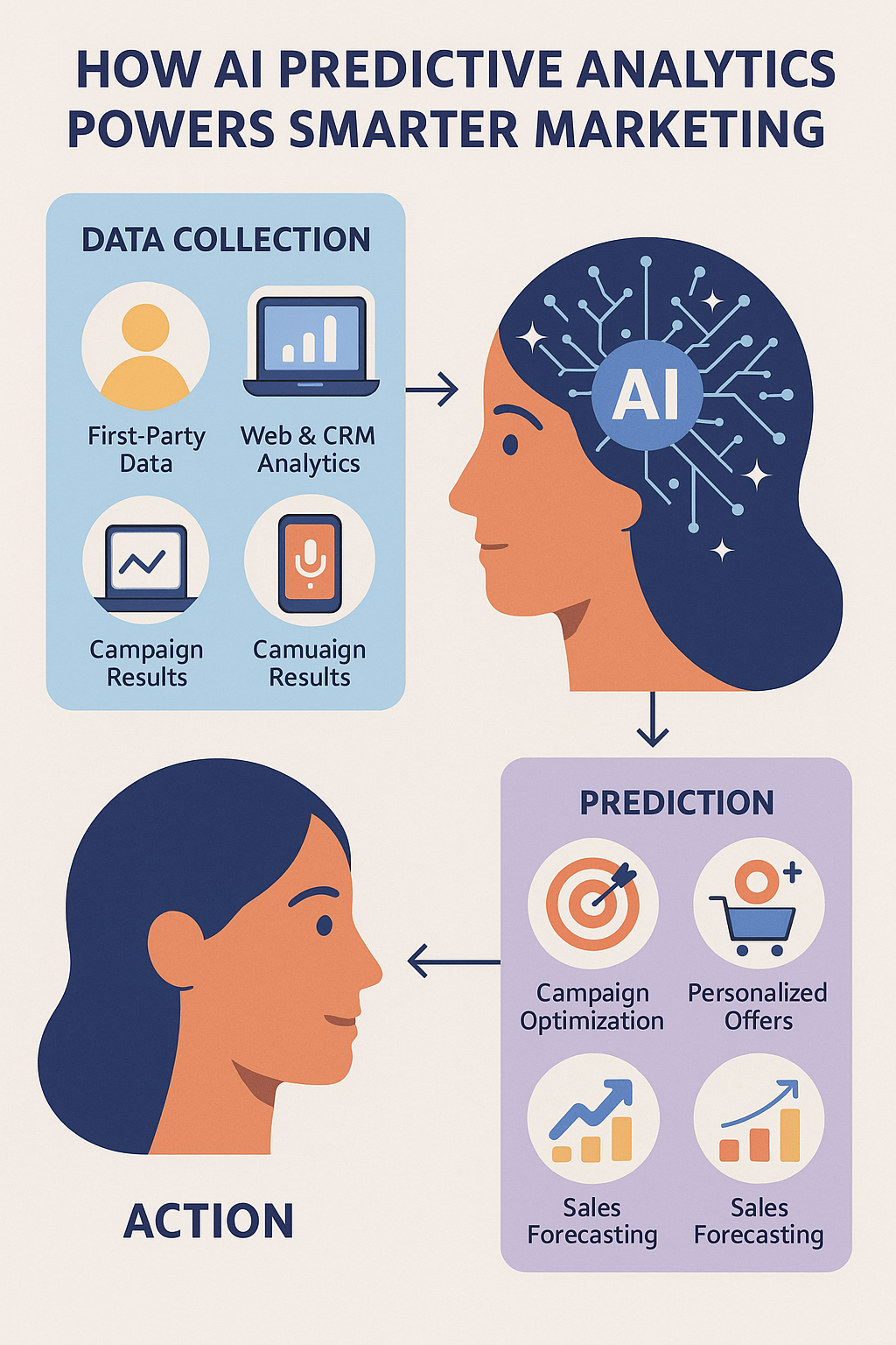 How AI Predictive Analytics Powers Smarter Marketing Infographic